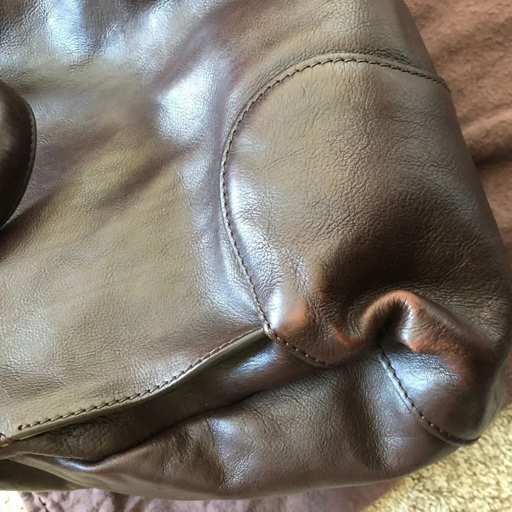 Celine Dark Brown Leather Crossbody Satchel - Picture 12 of 13